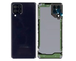 Akkufedél Samsung Galaxy A22 4G (SM-A225) hátlap fekete, kamera plexivel